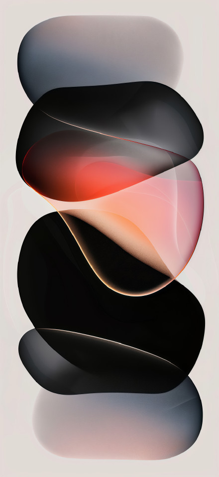 Black and red interwoven abstract pattern phone wallpaper