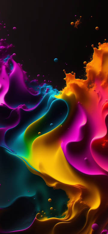 Vibrant colorful abstract art phone wallpaper