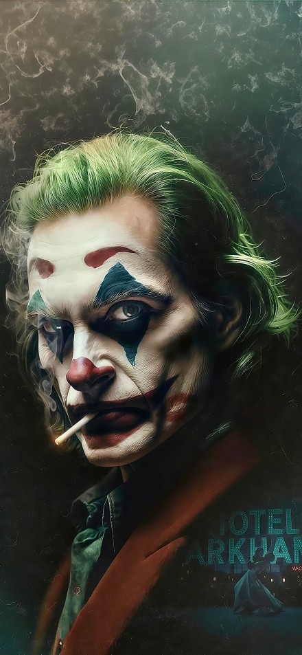 The Mysterious Gaze of the Joker phone wallpaper
