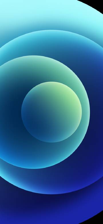 iPhone 12 Orbs Light Blue Wallpaper