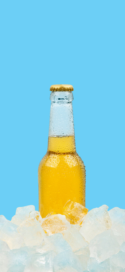 Temptation of cool beer in summer phone wallpaper