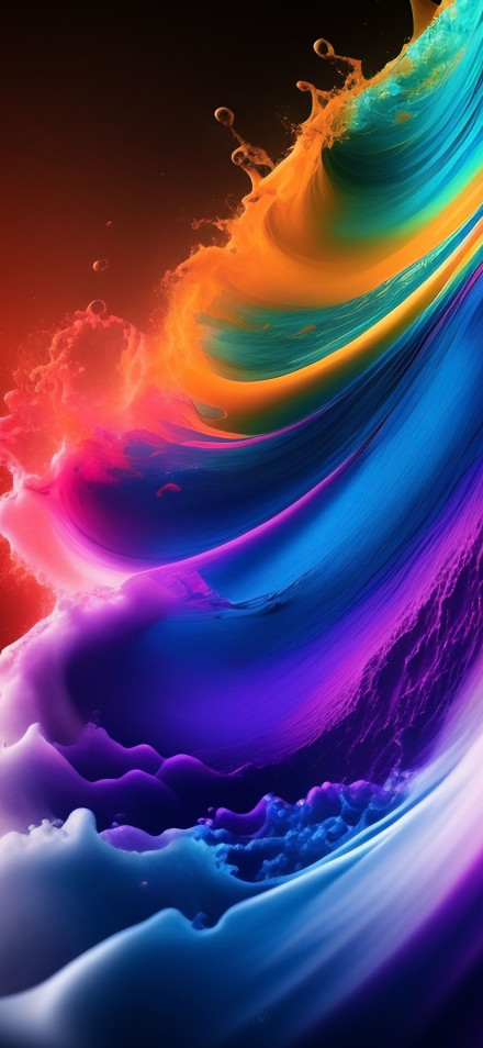 Stunning Colorful Ocean Wave 4K Wallpaper