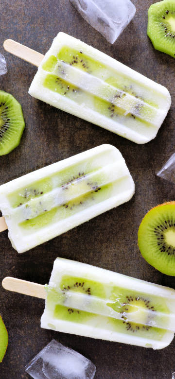 Summer ice kiwi popsicles phone wallpaper