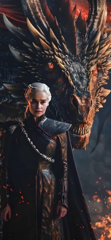 Game of Thrones Daenerys and Dragon 4K Wallpaper