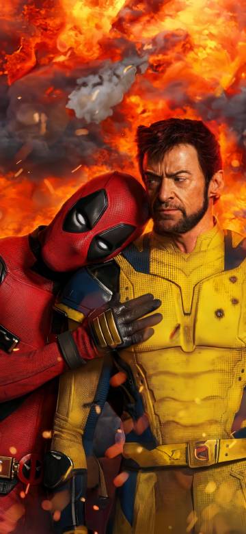 Funny Deadpool Leaning on Wolverine Scene Wallpaper Funny Deadpool Leaning on Wolverine Scene Wallpaper