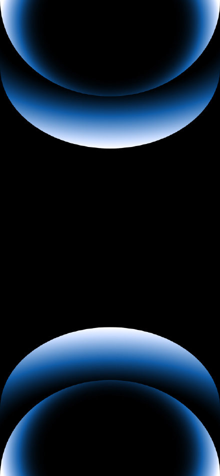 Blue-white gradient abstract ring on black background phone wallpaper
