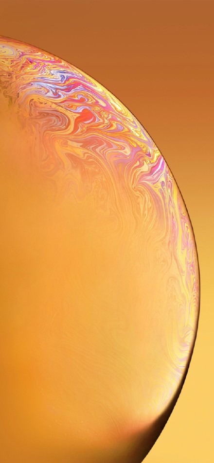 iPhone XR Yellow Bubble Wallpaper