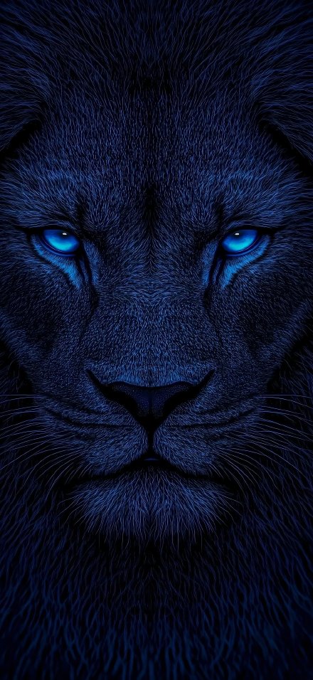 A Close-Up Of A Blue-Eyed Lion