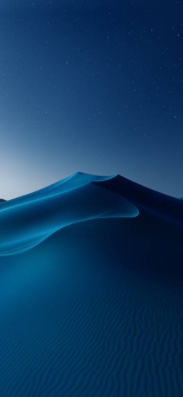 Minimalist Blue Sand Dunes 4K Wallpaper