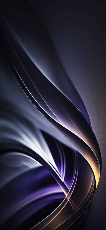 Abstract Purple and Gold Curves 4K Wallpaper