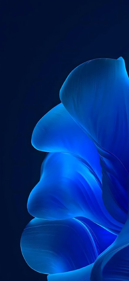 Abstract Glowing Blue Petals 4K UHD Wallpaper