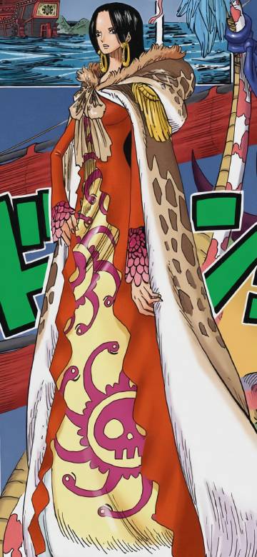 One Piece Boa Hancock Elegant Cape Outfit Wallpaper