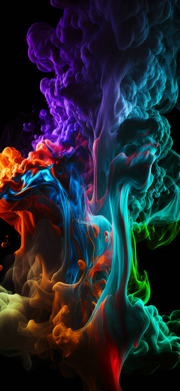 Vibrant Colorful Smoke Swirls 4K Wallpaper