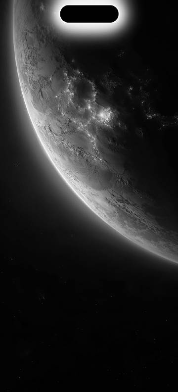 iPhone Dynamic Island Space Background Wallpaper