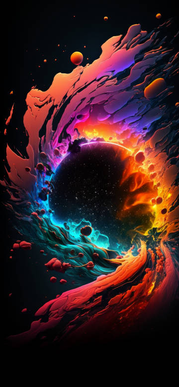 Sci-Fi Swirling Nebula in Deep Space 4K Wallpaper