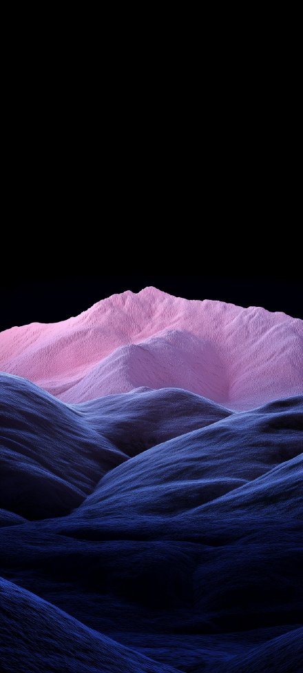 Abstract Blue-and-Pink Mountains Wallpaper