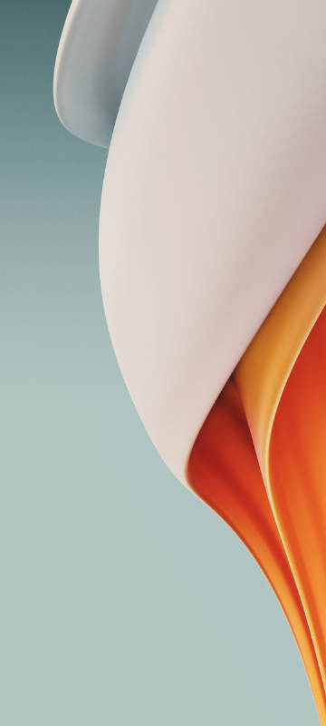 OnePlus Nord CE 3 Wallpaper, Orange Abstract Flowing Shapes