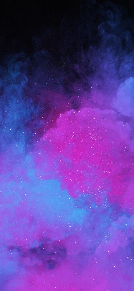 Dreamy Pink and Blue Smoke Nebula Wallpaper
