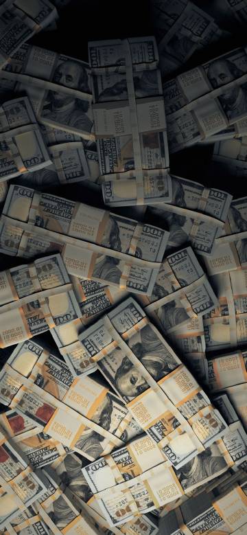 Bundles of Cash Money Stacks Phone Wallpaper