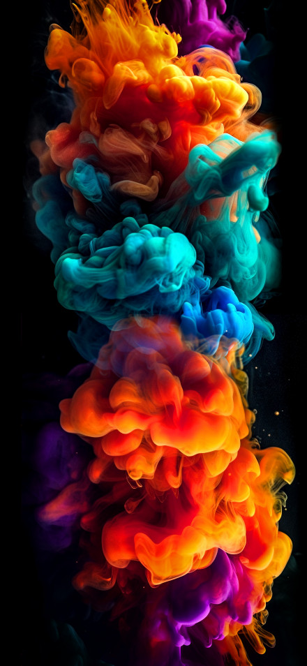 Multicolored Smoke Blend 4K Phone Wallpaper