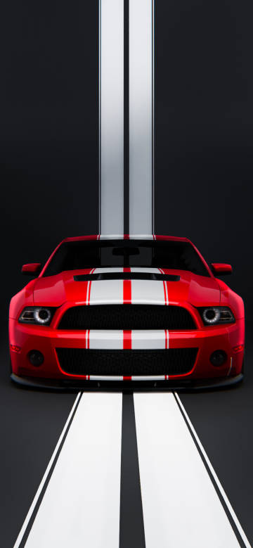 Cool red sports car black background 8k phone wallpaper