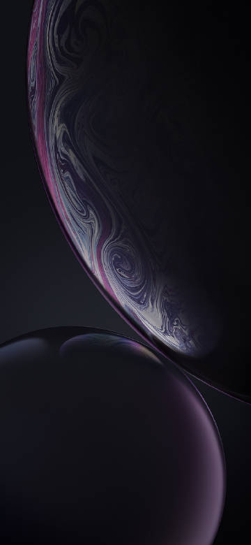 iPhone XR Dark Bubble Wallpaper