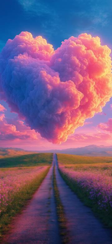 A huge colorful cloud phone wallpaper