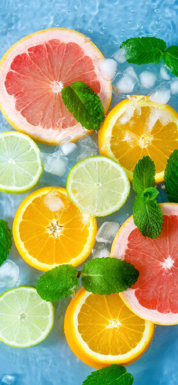 Refreshing Summer Citrus Sliced Ice Cubes