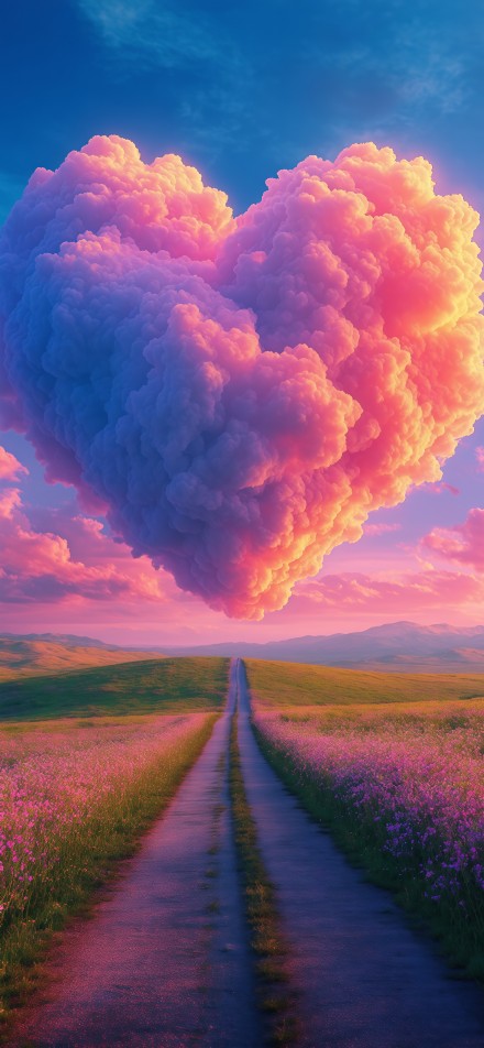 A huge colorful cloud phone wallpaper