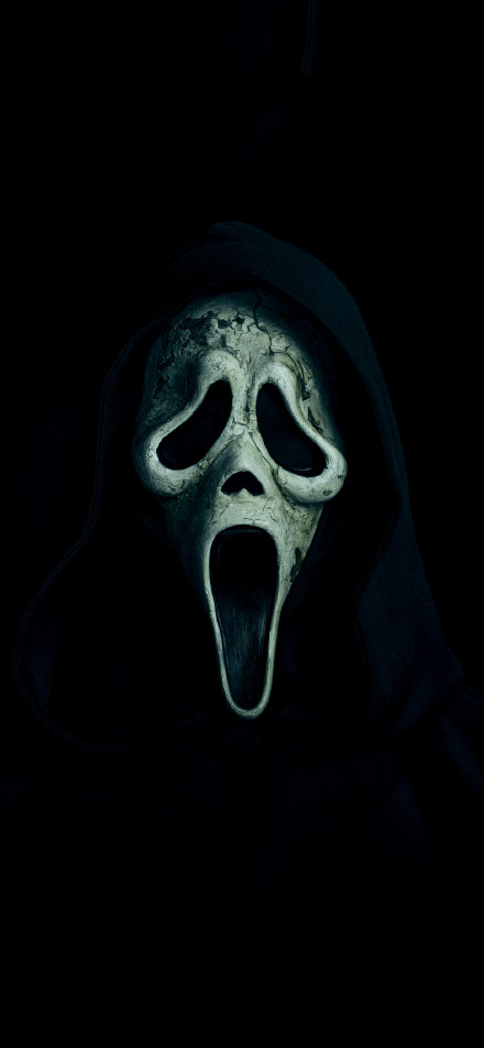 Ghostface Black background Phone Wallpaper