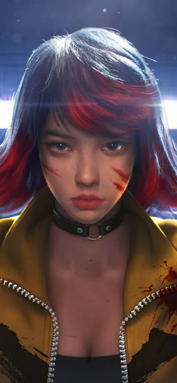 Girl with Blood on Her Face Wallpaper Girl with Blood on Her Face Wallpaper
