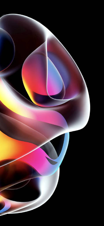 Dazzling abstract art wallpaper: flowing colors in the darkness