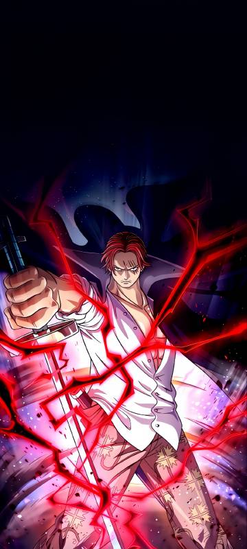 One Piece Red-Haired Shanks Epic Power Pose 4K Wallpaper
