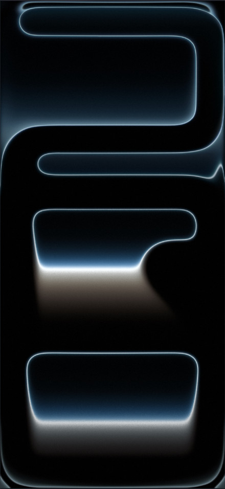 iPhone 17 Pro Wallpaper, Cool Blue Neon, Minimal