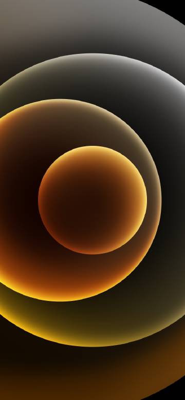 iPhone 12 Orbs Dark White Wallpaper