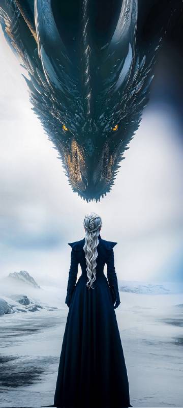 Game of Thrones Daenerys and Dragon Wallpaper