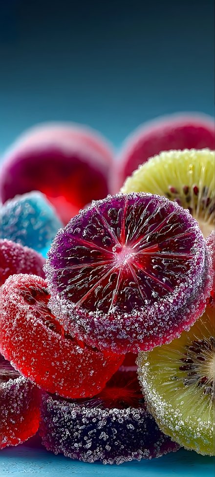 Fresh and Delicious Fruity Candy Close-up 4k Wallpaper