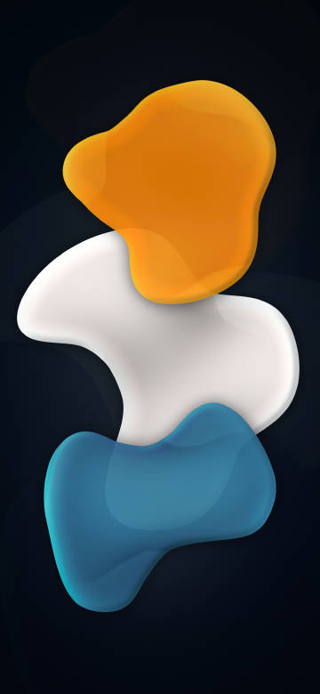 Abstract Irregular Shapes on Black Background 4K Wallpaper