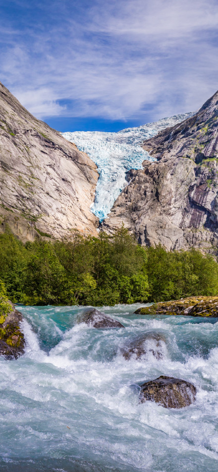 Norway Briksdal Glacier natural scenery wallpaper