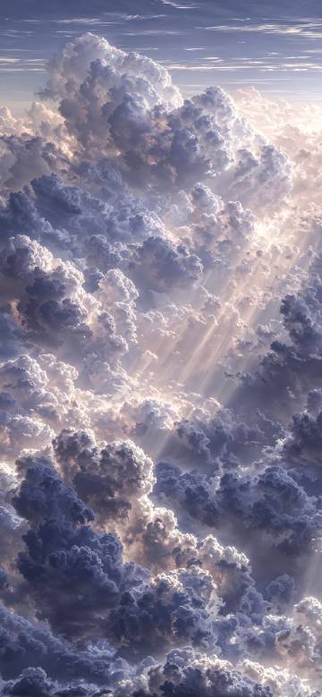 Dreamy Purple and White Clouds 4K Wallpaper
