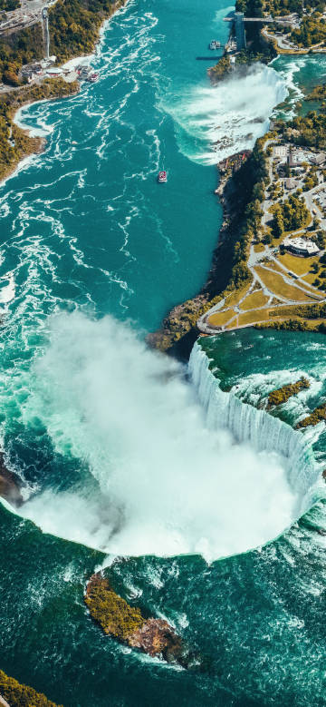 Aerial view of niagara falls phone wallpaper