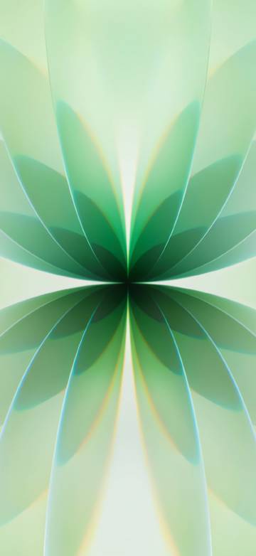 Iphone 17 Green Kaleidoscope Floral Pattern 4K Wallpaper