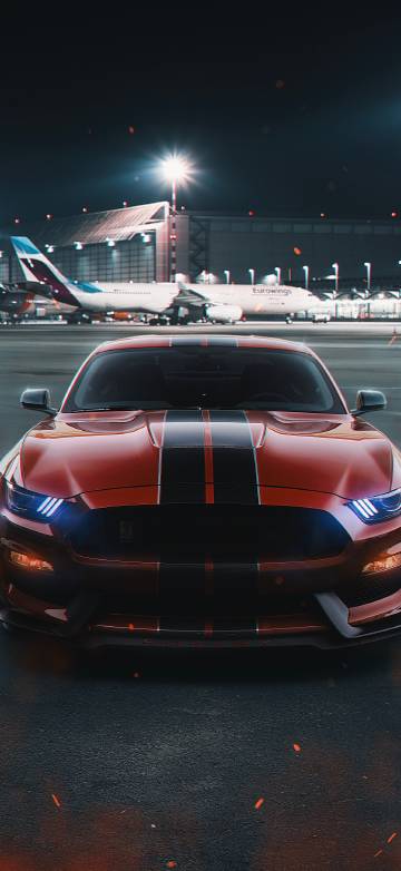Ford Mustang GT350 Front View Aesthetic Wallpaper Ford Mustang GT350 Front View Aesthetic Wallpaper