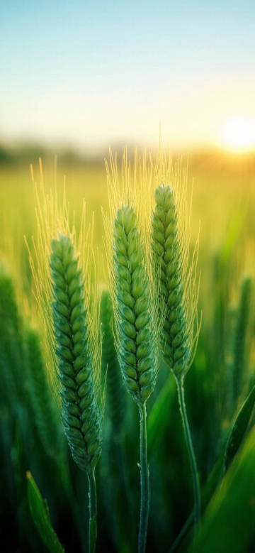Wheat ears in the sunlight phone wallpaper