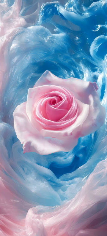 Pink silk rose phone wallpaper