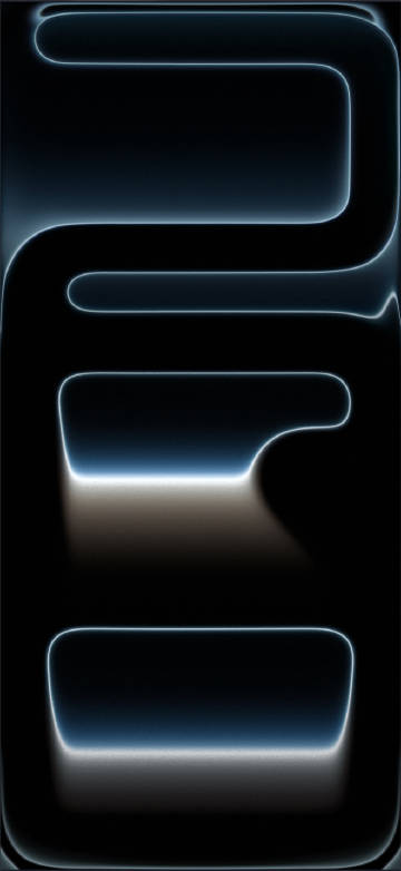 iPhone 17 Pro Wallpaper, Cool Blue Neon, Minimal