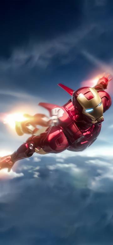 Marvel Superhero Iron Man In Flight