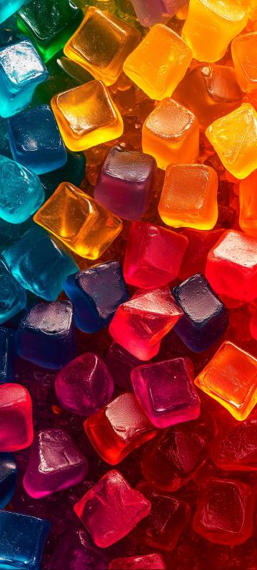 Orange Blue Red Ice Cubes 4K Mobile Wallpaper Orange Blue Red Ice Cubes 4K Mobile Wallpaper