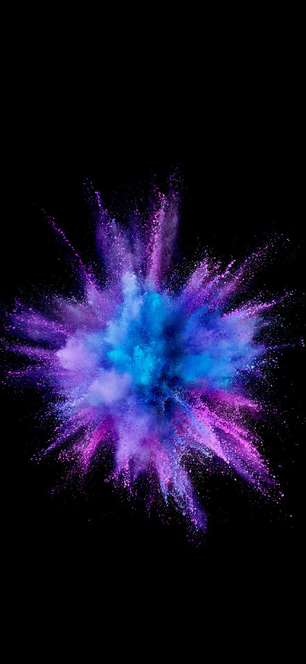 Blue and Purple Color Powder Explosion 4K Wallpaper