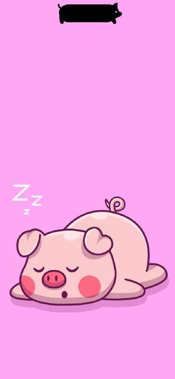 Cute Cartoon Piglet Dynamic Island iPhone wallpapers